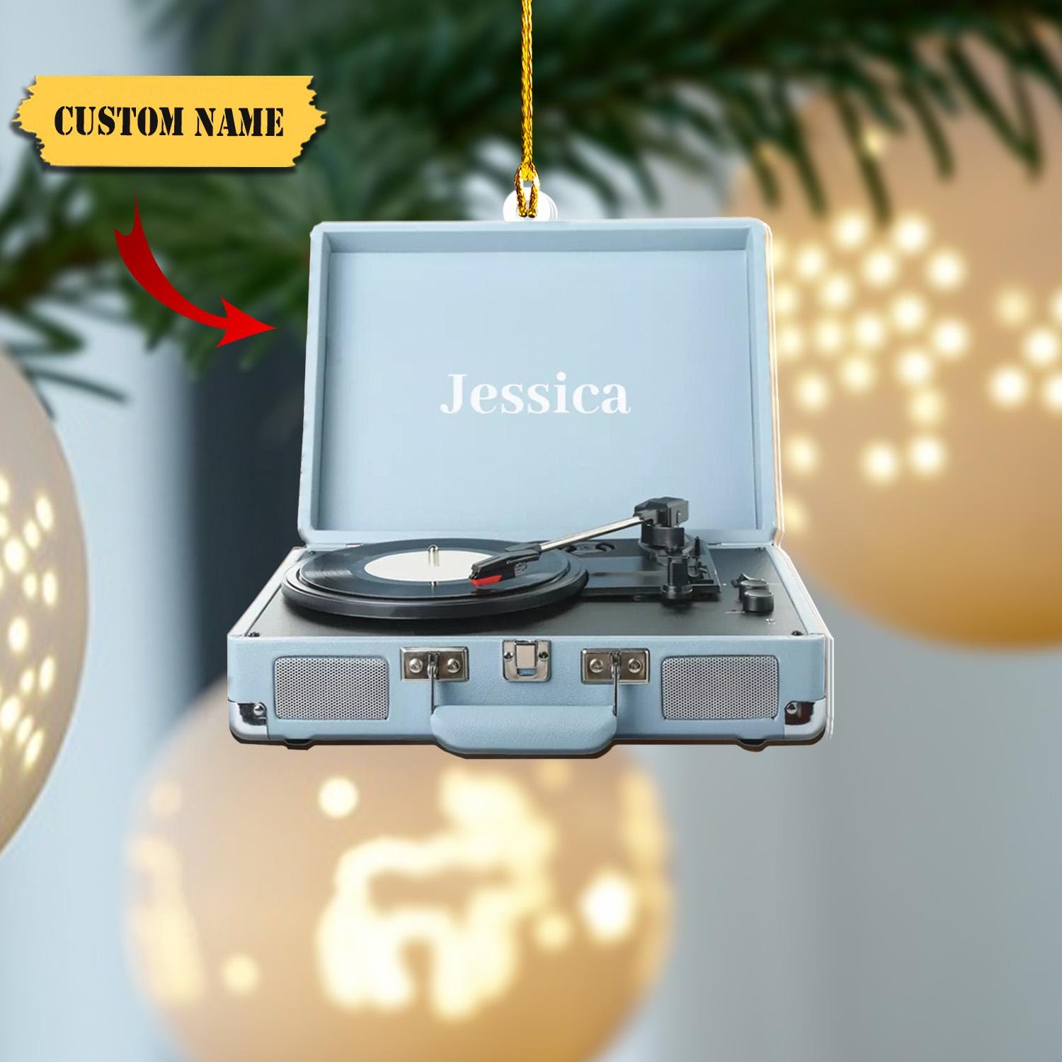 Personalized Vinyl Music Ornament Vinyl Record Christmas Ornament Music Ornament, Music Lovers, Vinyl Christmas Tree Hanging Ornament HAOR0711
