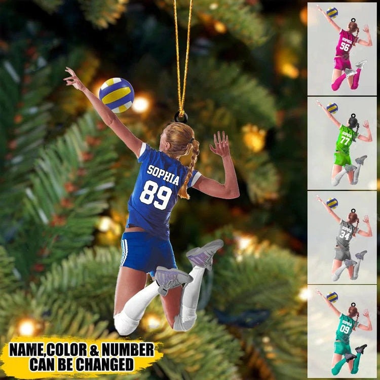 Personalized Volleyball Girl Ornament, Volleyball Player Ornament, Volleyball Ornament, Volleyball Keepsake, Volleyball Christmas Ornament ORH1710N