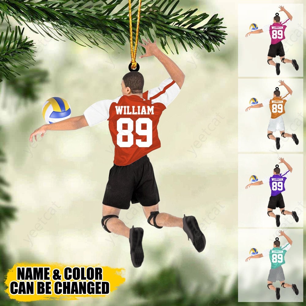 Personalized Volleyball Man Ornament, Volleyball Player Ornament, Volleyball Ornament, Volleyball Keepsake, Volleyball Christmas Ornament ORH1710N