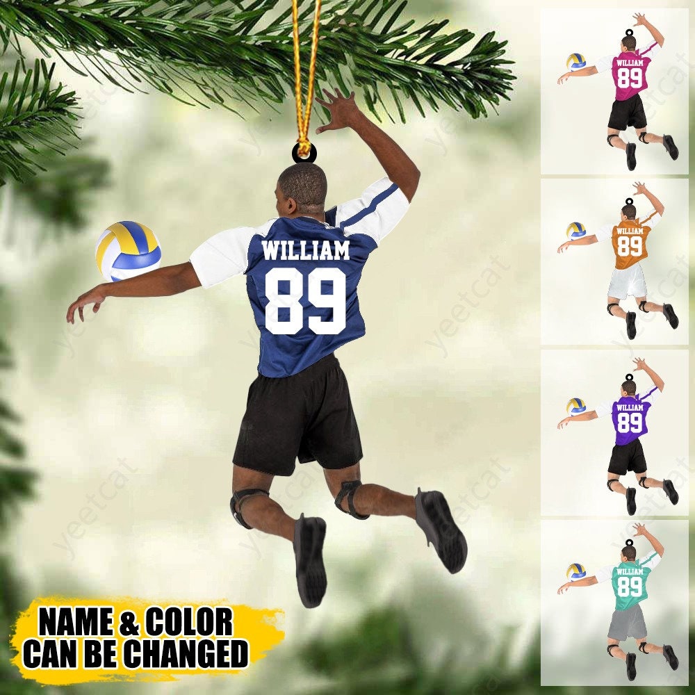 Personalized Volleyball Man Ornament, Volleyball Player Ornament, Volleyball Ornament, Volleyball Keepsake, Volleyball Christmas Ornament ORH1710N