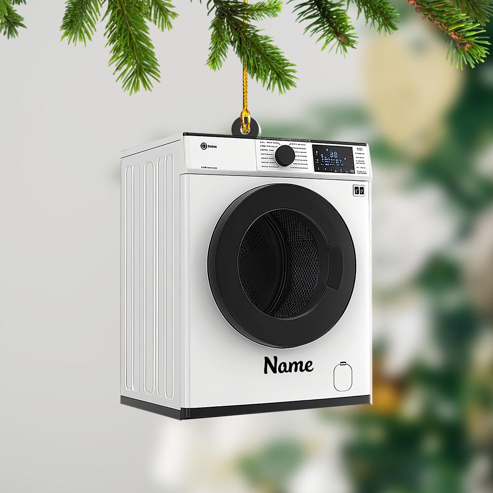 Personalized Washing Machine Ornament, Laundry Machine Christmas Ornament, Laundry Room Hanging Ornament, Laundry Room Decor HAOR0611