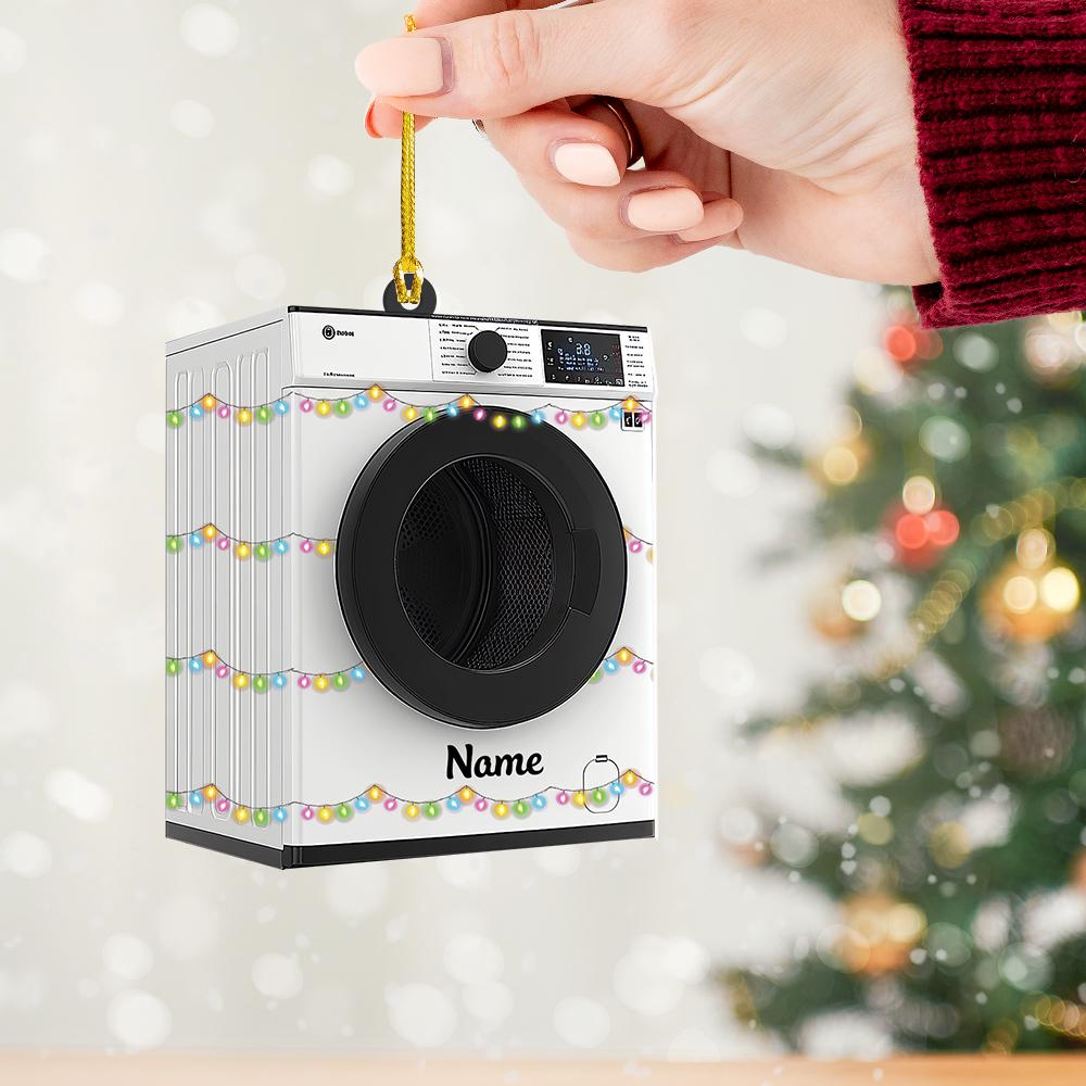 Personalized Washing Machine Ornament, Laundry Machine Christmas Ornament, Laundry Room Hanging Ornament, Laundry Room Decor HAOR0611