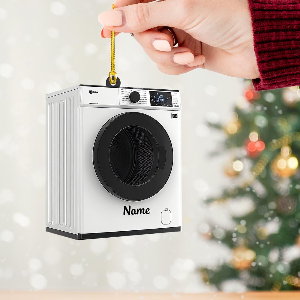 Personalized Washing Machine Ornament, Laundry Machine Christmas Ornament, Laundry Room Hanging Ornament, Laundry Room Decor HAOR0611