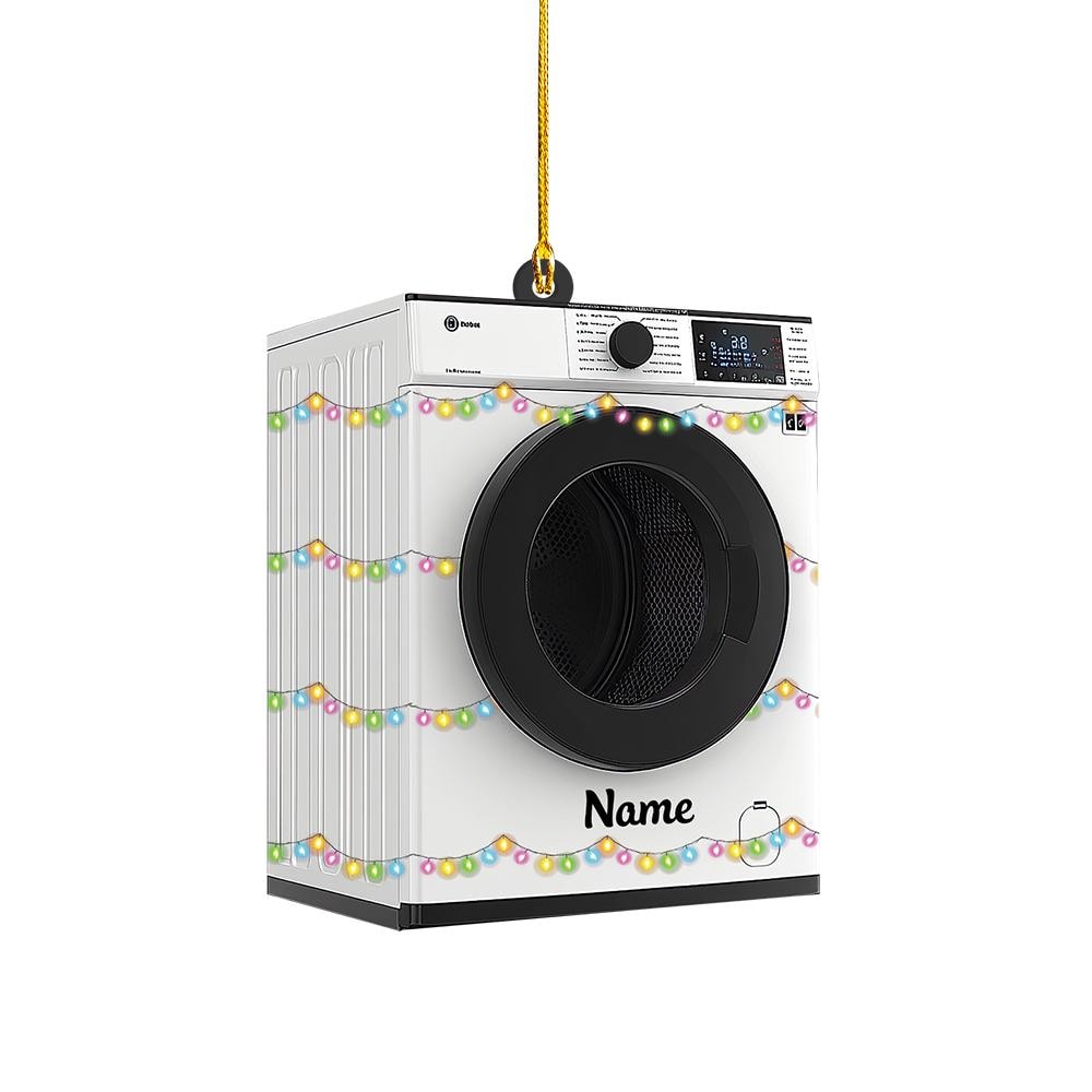 Personalized Washing Machine Ornament, Laundry Machine Christmas Ornament, Laundry Room Hanging Ornament, Laundry Room Decor HAOR0611