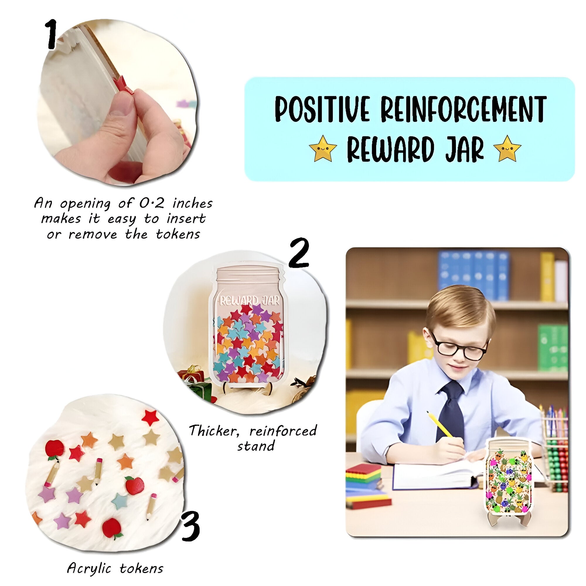 Personalized Xmas Tree Reward Jar For Boys Girls, Bulletin Board Chart Gift Potty Training Classroom rejar rejar1