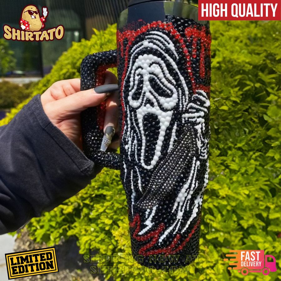 Personalized Halloween Ghostface 40Oz Rhinestone Tumbler TUM2708