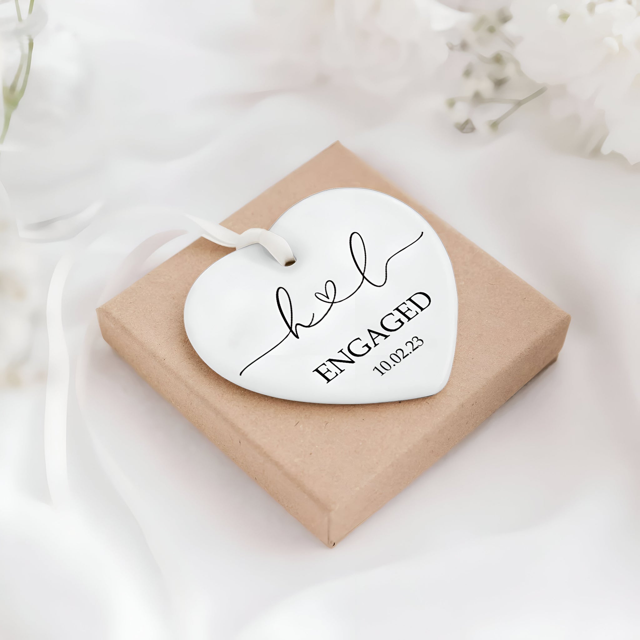Personalized Married Ornament Wedding Gift, Wedding Date ornament, Heart Calendar, Anniversary Gift, Our First Christmas, Newlywed Gift, Wedding ORN2509