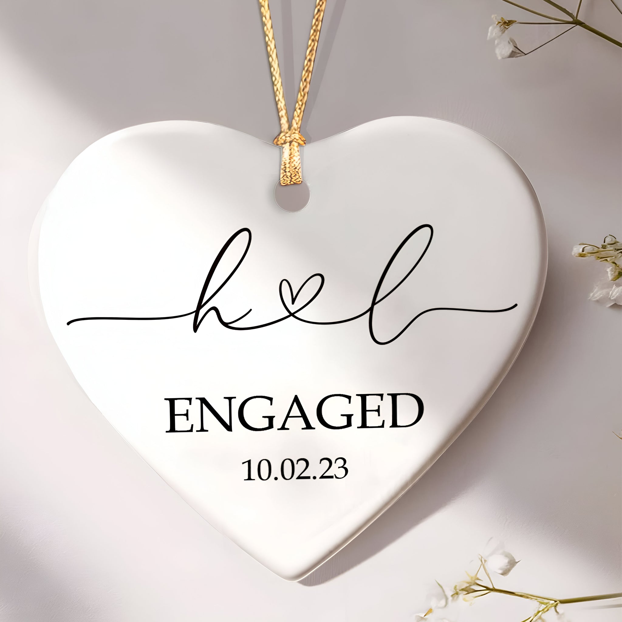 Personalized Married Ornament Wedding Gift, Wedding Date ornament, Heart Calendar, Anniversary Gift, Our First Christmas, Newlywed Gift, Wedding ORN2509