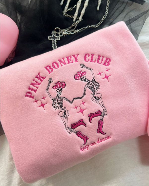 Pink Boney Club Chappell Roan, Emboroidered Sweatshirt EMHA0909T