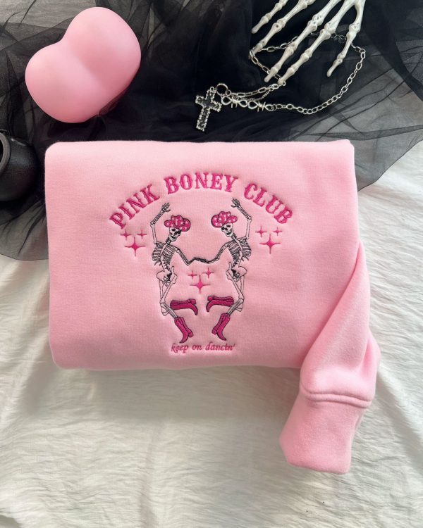 Pink Boney Club Chappell Roan, Emboroidered Sweatshirt EMHA0909T