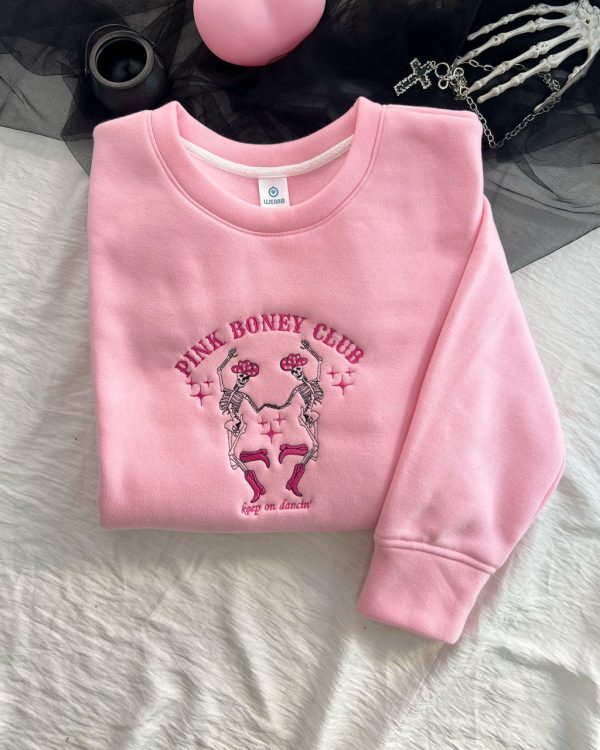Pink Boney Club Chappell Roan, Emboroidered Sweatshirt EMHA0909T