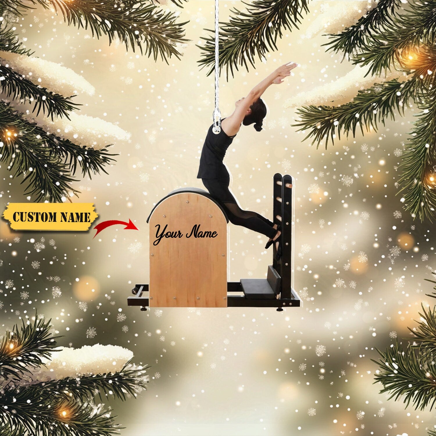 Pilates Equipment Hanging Ornament 2D, Pilates Studio Decor, Custom Shape Flat Acrylic Ornament, Gift For Hockey Lover HOCT21