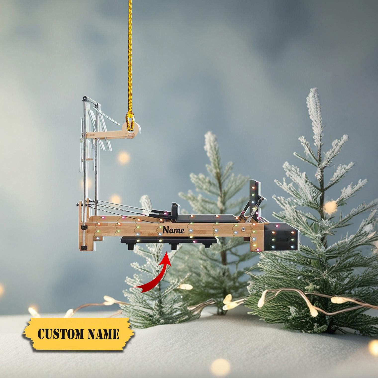 Pilates equipment Xmas Personalized Gift, Pilates equipment Christmas Ornament, Custom Shape Flat Acrylic Ornament, Gift For Hockey Lover HOCT21