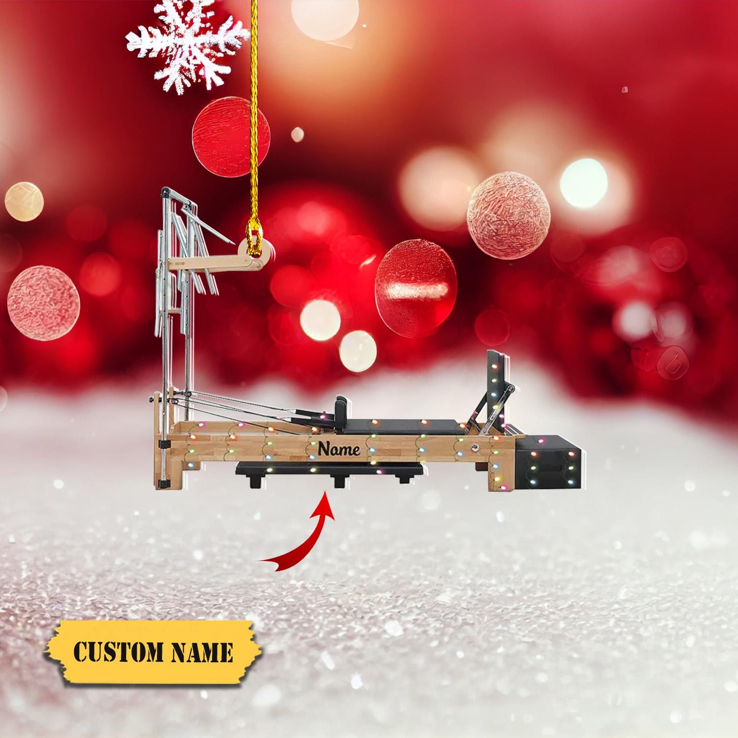 Pilates equipment Xmas Personalized Gift, Pilates equipment Christmas Ornament,  Custom Shape Flat Acrylic Ornament, Gift For Hockey Lover HAOR0711