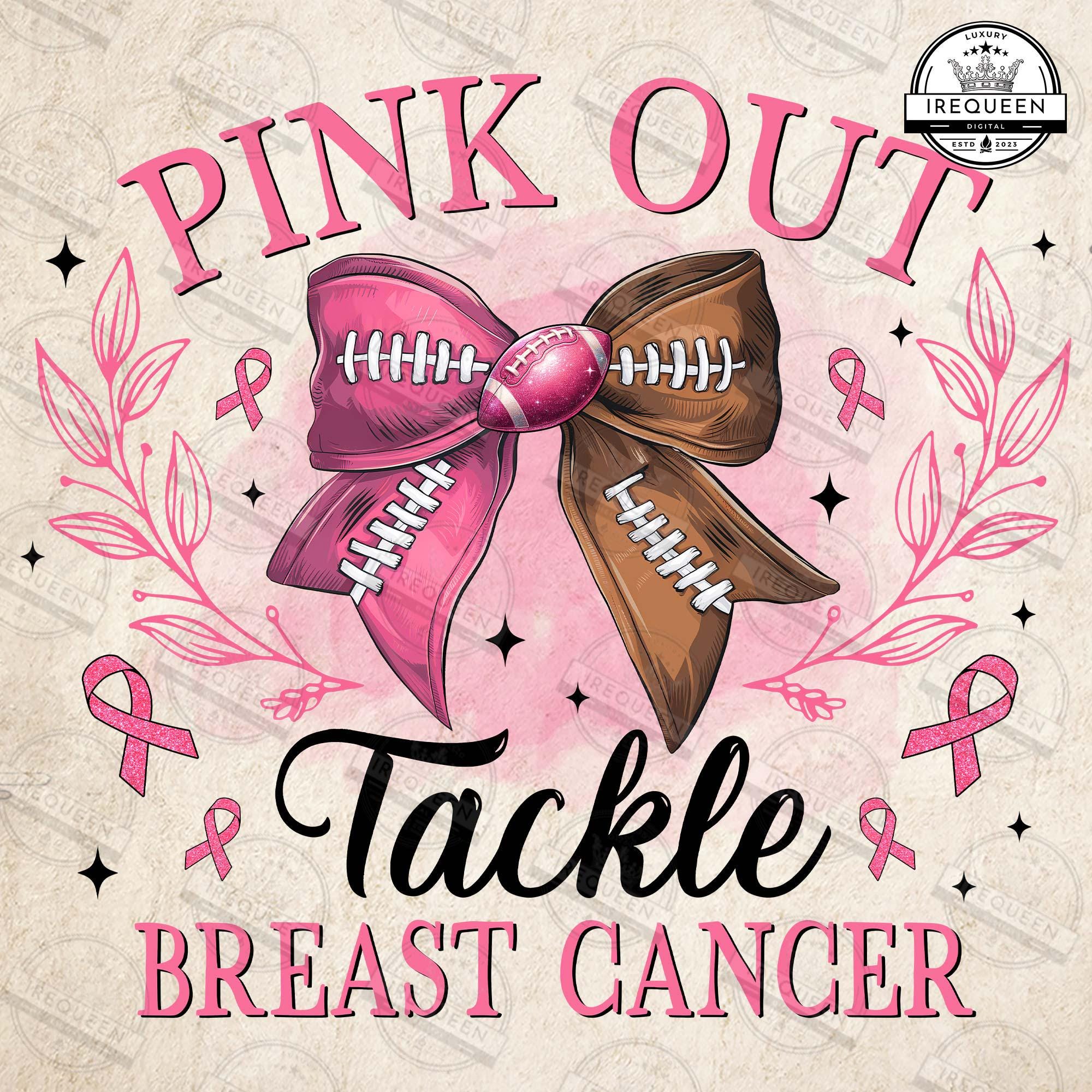 Pink Out Png, Breast Cancer Png, Coquette Football Pink Out, Pink ribbon, Football Mom , Fight Cancer Png, Breast Cancer Png, Digital File SCU