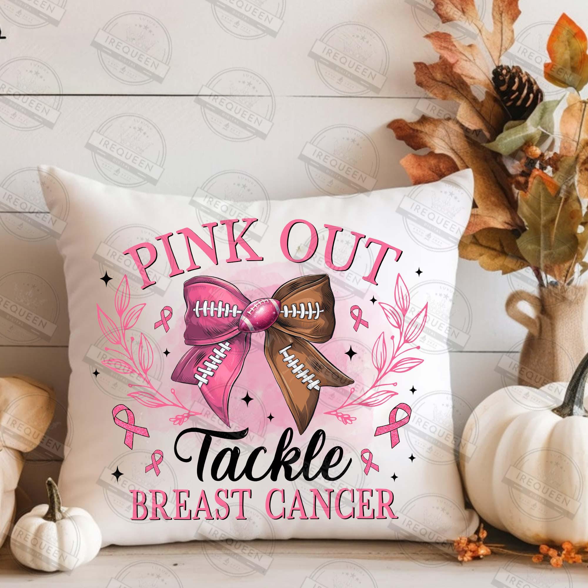 Pink Out Png, Breast Cancer Png, Coquette Football Pink Out, Pink ribbon, Football Mom , Fight Cancer Png, Breast Cancer Png, Digital File SCU