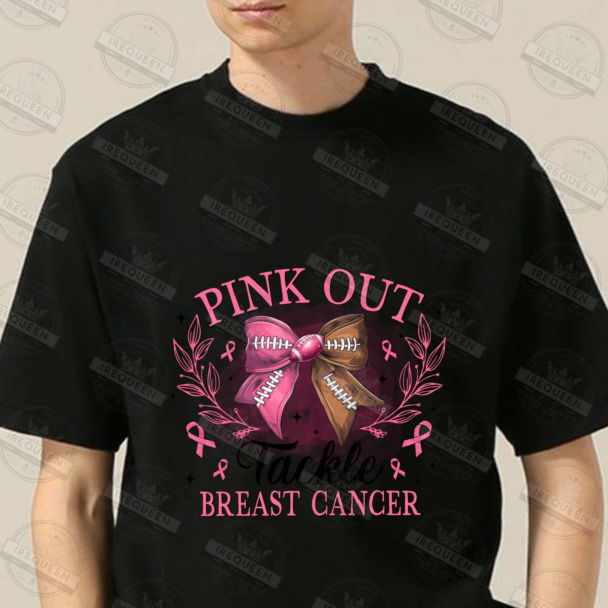 Pink Out Png, Breast Cancer Png, Coquette Football Pink Out, Pink ribbon, Football Mom , Fight Cancer Png, Breast Cancer Png, Digital File SCU