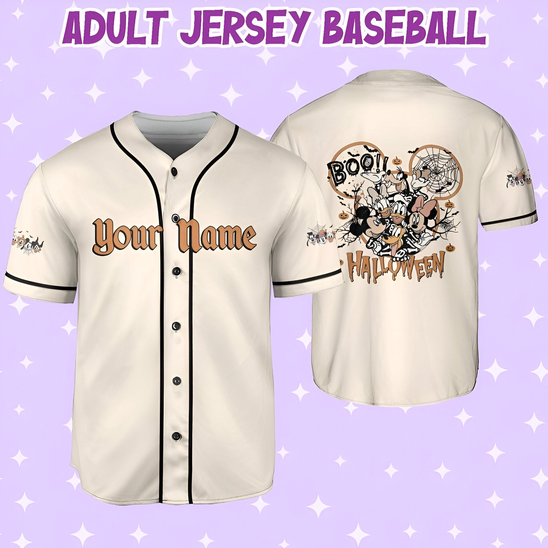 Custom Name Jersey, Personalized Halloween Disney Mickey Boo Halloween Jersey DHJ2207 13