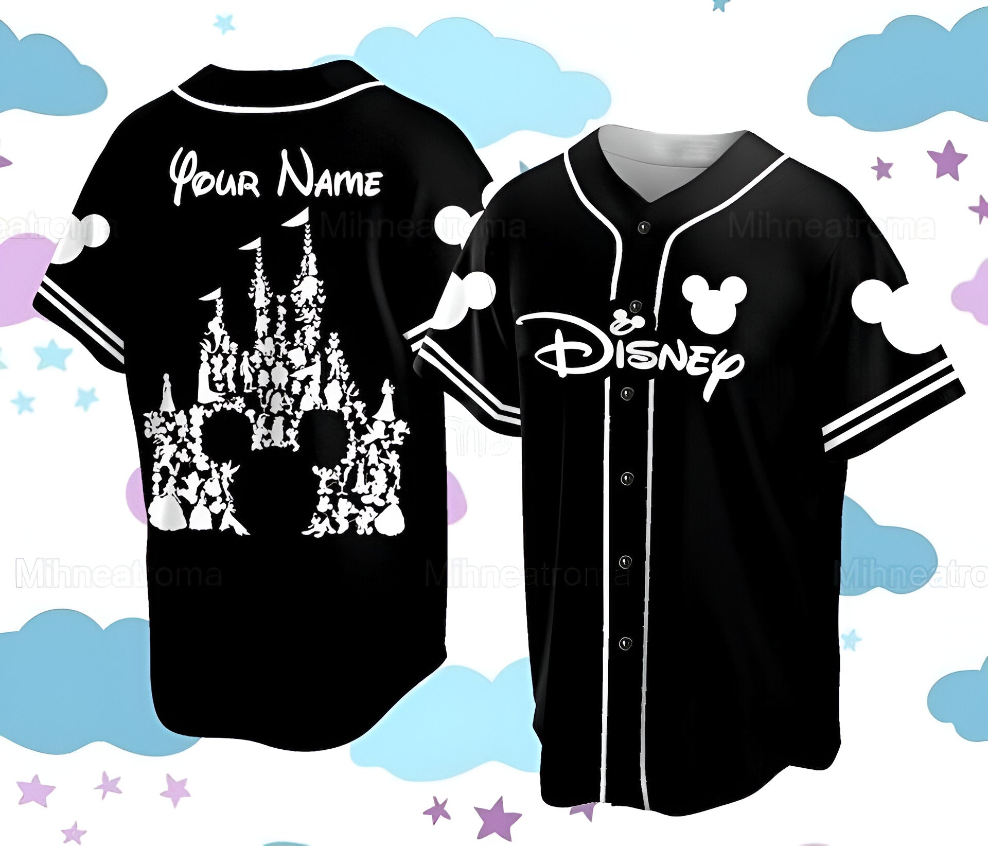 Custom Adult Mickey Baseball Jersey, Disneyland Halloween Jersey DHJ2207 04