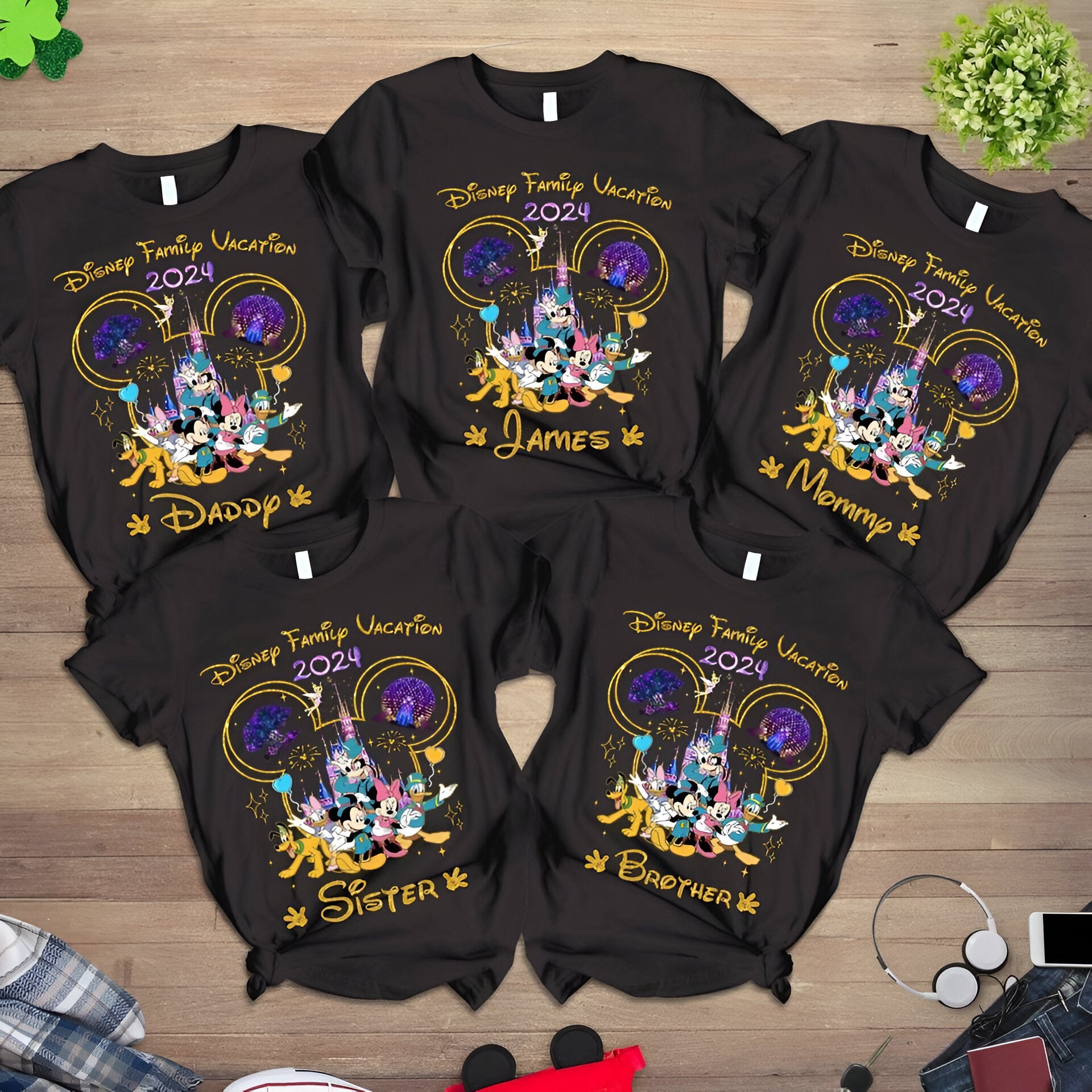 Custom 2024 Disney Family Vacation Shirts, Disney Castle 2024 Shirts DH1807 04