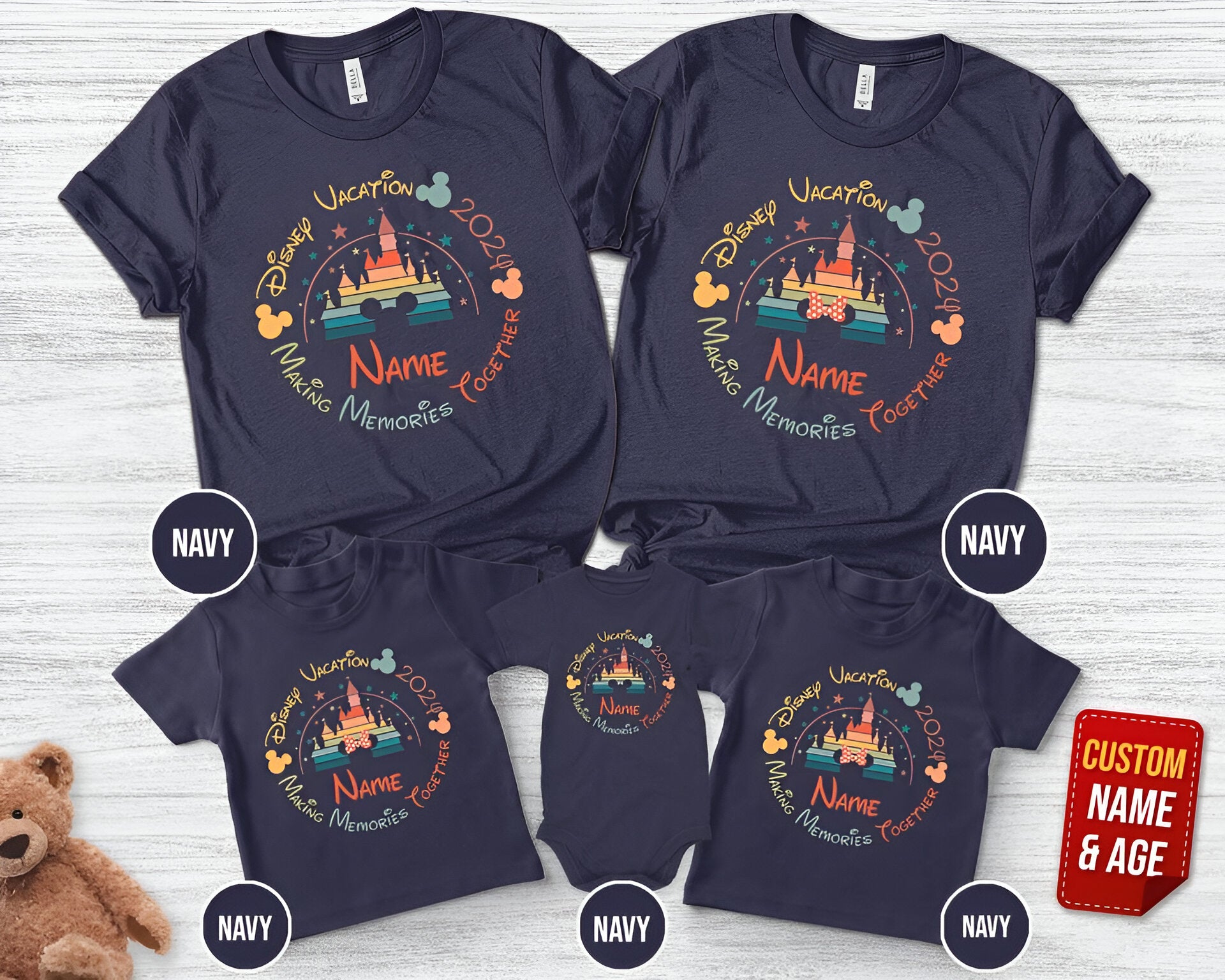 Custom 2024 Disney Family Vacation Shirts, Disney Castle 2024 Shirts DH2207 02