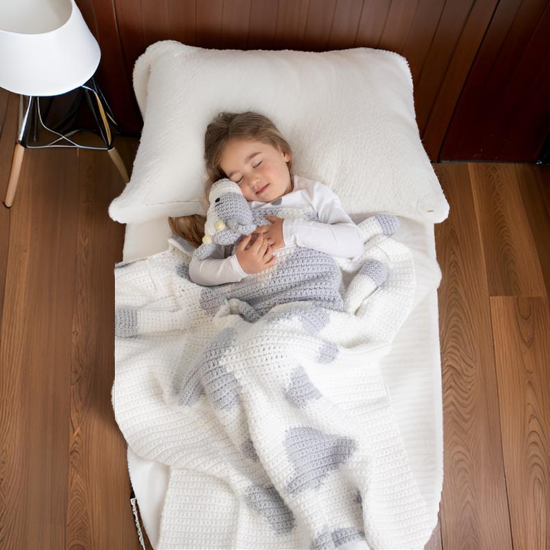 ORIGINAL Folding Cow Baby Blanket Crochet Pattern | Cuddle and Play Cow Blanket Toy Crochet Pattern | Baby, Child and Adult Size Blanket SVG18 CRO1910