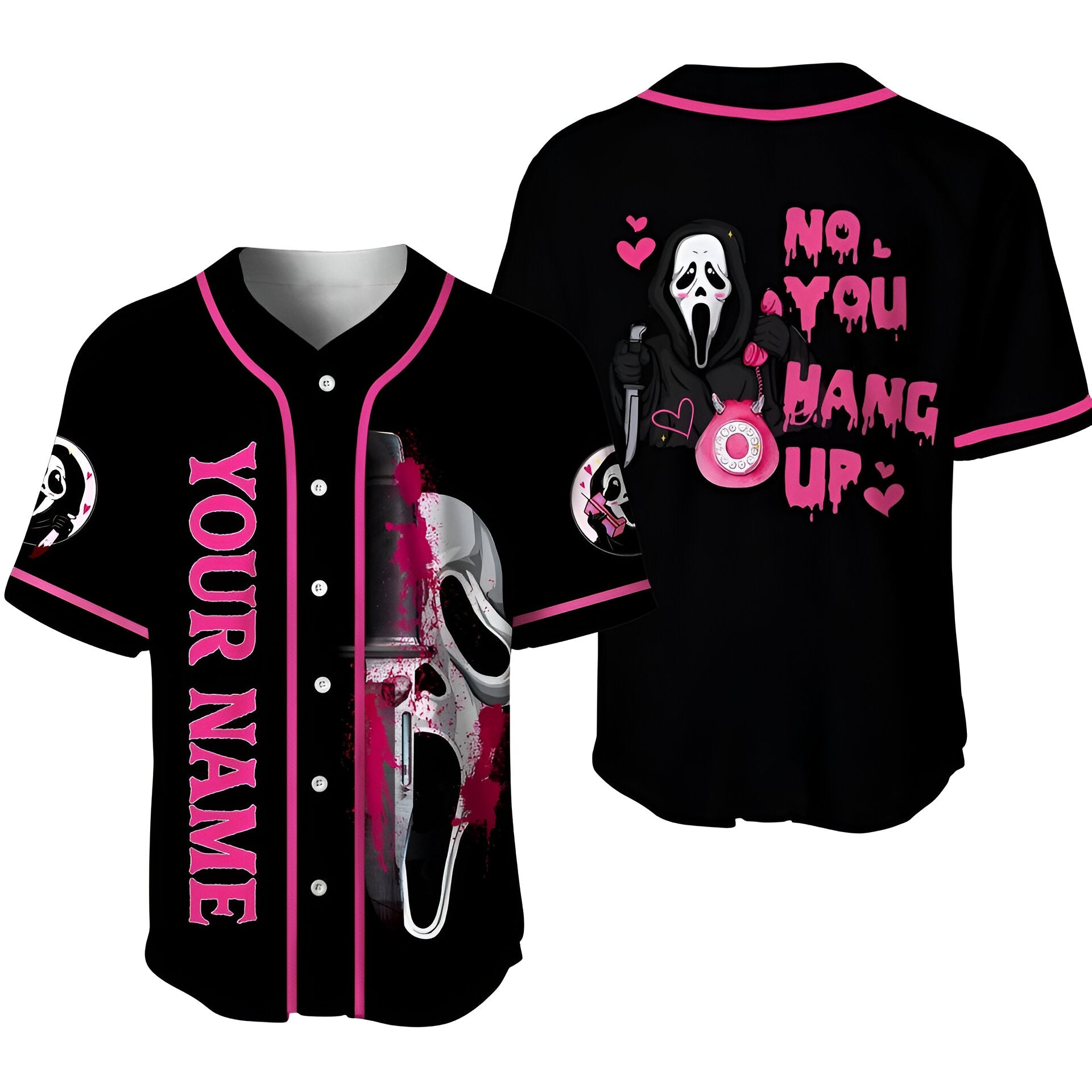 Scream Halloween Jersey , Scream Movie Jersey, Scream Shirt, scream movie Jersey  Shirt JS2307 07