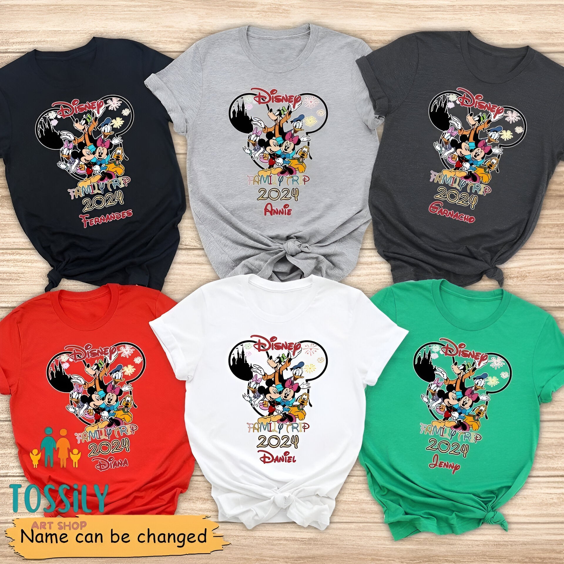 Custom 2024 Disney Family Vacation Shirts, Disney Castle 2024 Shirts DH1807 03