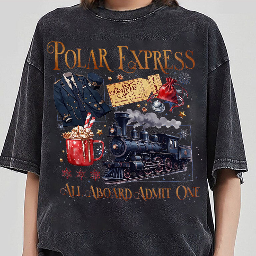 Polar Express Christmas Crewneck, Vintage Christmas Sweatshirt,Vintage Shirt, Christmas Party Shirt v2,Winter Gift, Polar Express Christmas Tee