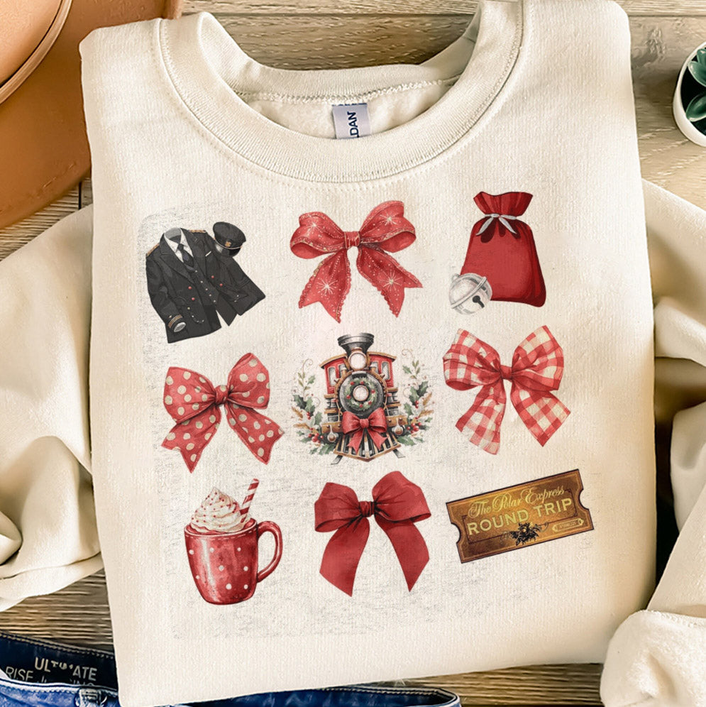 Polar Express Sweatshirt, Vintage Christmas Sweatshirt, Christmas Holiday Sweater, Christmas Family Vacation Gift, Retro Christmas Crewneck