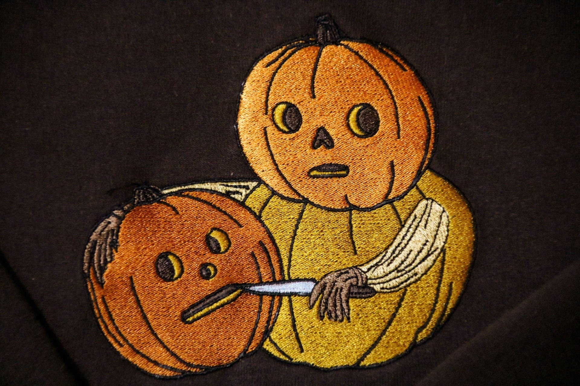 Pottsfield Pumpkin Carver Embroidered Sweater inspired by Over The Garden Wall - Fall Autumn Halloween Shirt EMHA2408