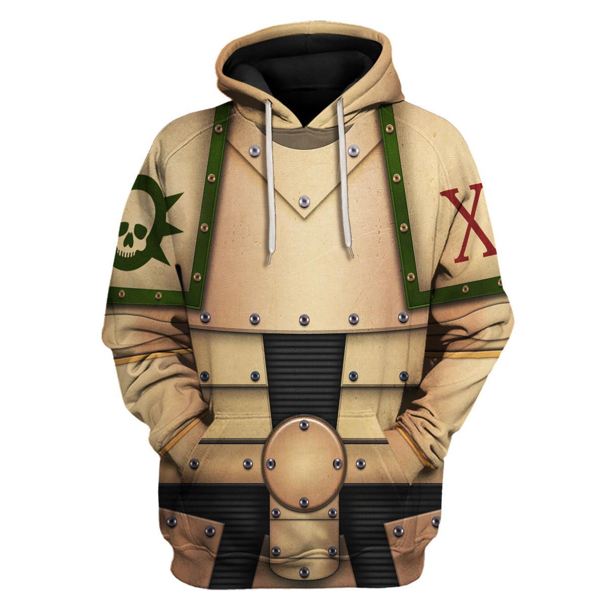 Pre-Heresy Death Guard Legion Colour Scheme Warhammer Costume Hoodie Jogger,Pre-Heresy Death Guard Legion Colour Scheme Space Marines Cosplay 3D Hoodie Pants, Warhammer 3D Tracksuit, Warhammer Game Outfit TQT3