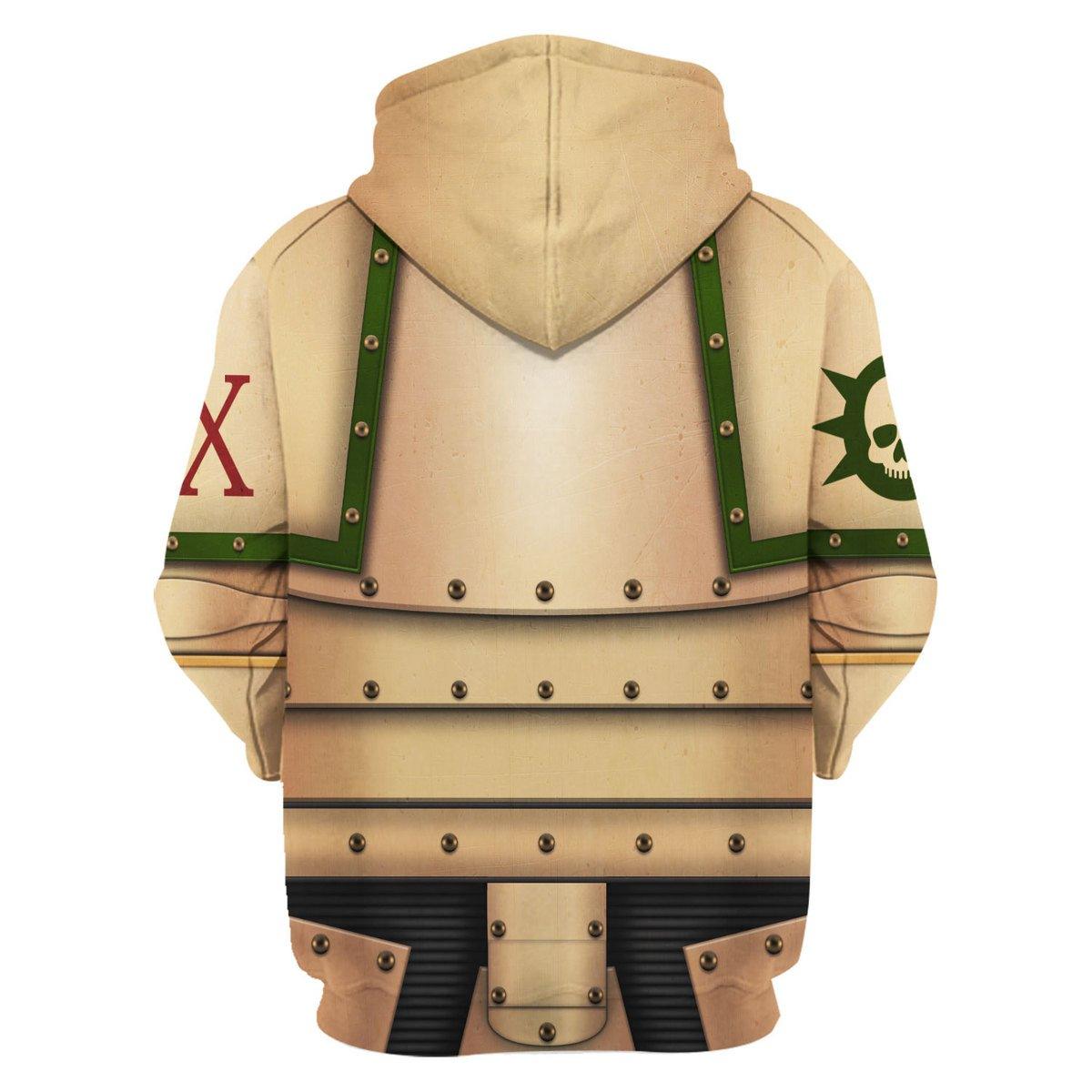 Pre-Heresy Death Guard Legion Colour Scheme Warhammer Costume Hoodie Jogger,Pre-Heresy Death Guard Legion Colour Scheme Space Marines Cosplay 3D Hoodie Pants, Warhammer 3D Tracksuit, Warhammer Game Outfit TQT3