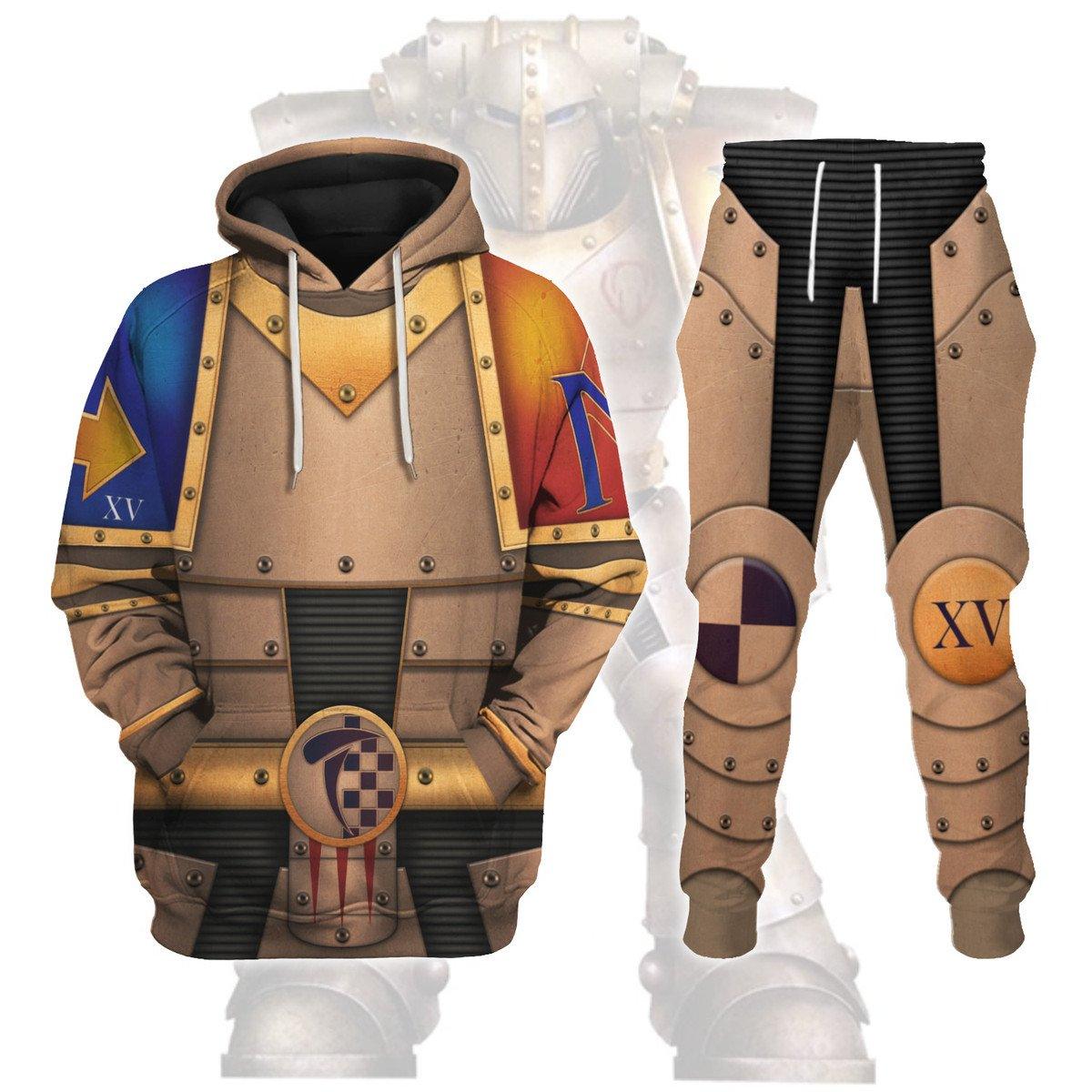 Pre-Heresy Legion Colour Scheme Host Warhammer Costume Hoodie Jogger,Pre-Heresy Legion Colour Scheme Cosplay 3D Hoodie Pants, Warhammer 3D Tracksuit 