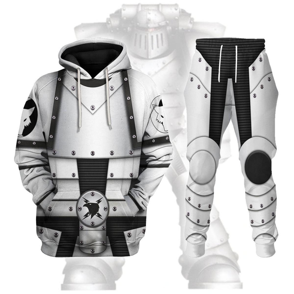 Pre-Heresy Luna Wolves Legion Colour Scheme Warhammer Costume Hoodie Jogger,Pre-Heresy Luna Wolves Legion Colour Scheme Marines Cosplay 3D Hoodie Pants, Warhammer 3D Tracksuit 