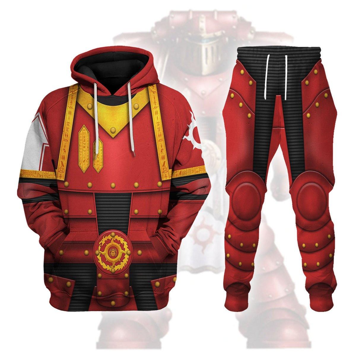 Pre-Heresy Thousand Sons Legion Colour Scheme Warhammer Costume Hoodie Jogger,Pre-Heresy Thousand Sons Legion Colour Scheme Marines Cosplay 3D Hoodie Pants, Warhammer 3D Tracksuit 