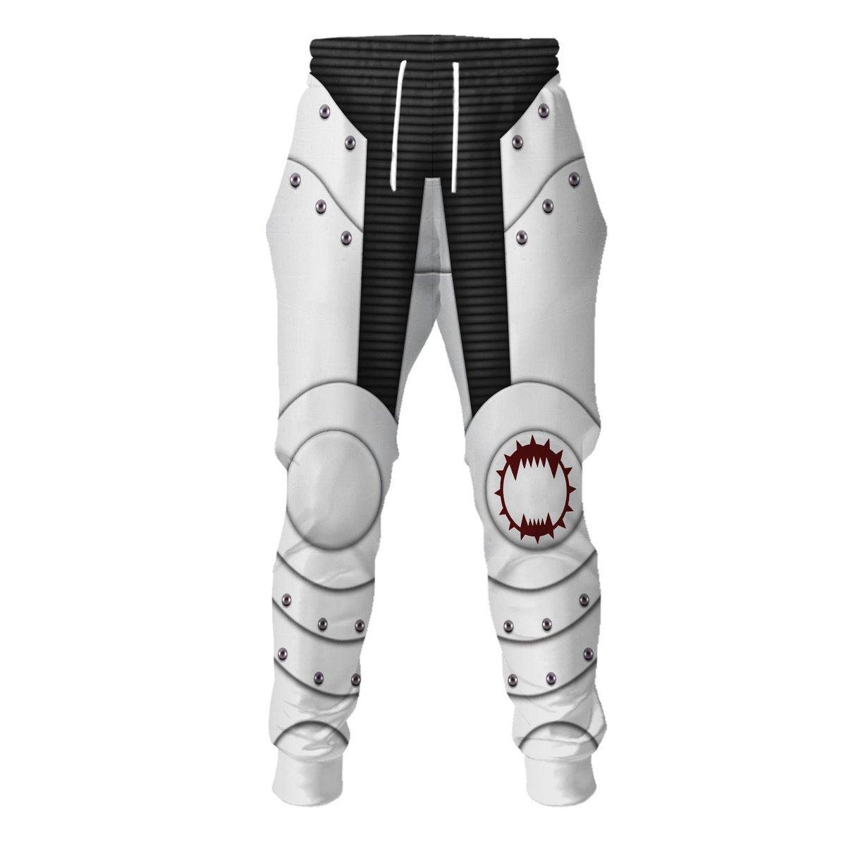 Pre-Heresy World Eaters Legion Colour Scheme Warhammer Costume Hoodie Jogger,Pre-Heresy World Eaters Legion Colour Scheme Marines Cosplay 3D Hoodie Pants, Warhammer 3D Tracksuit 