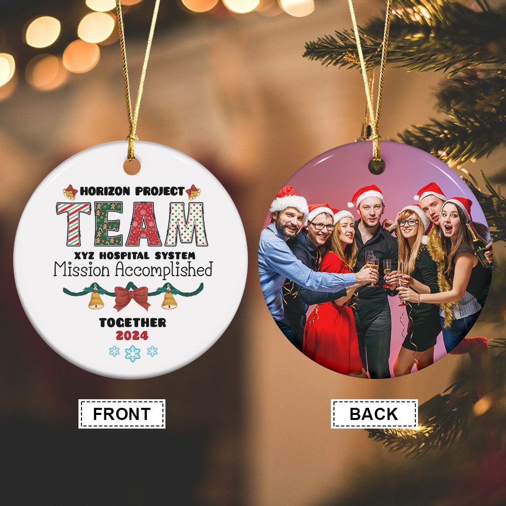 Project Team Christmas Ornament, Best Team Ever Christmas Ornament 2024, Coworker Christmas Gift, Employee Ornaments,Corporate Gift Ornament ORH1710N