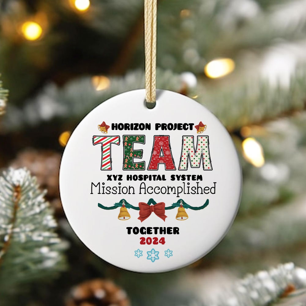 Project Team Christmas Ornament, Best Team Ever Christmas Ornament 2024, Coworker Christmas Gift, Employee Ornaments,Corporate Gift Ornament ORH1710N