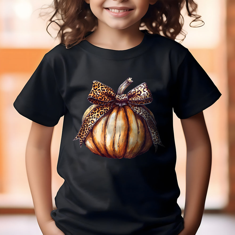 Pumpkin Coquette bow png, retro halloween png, trending png, Gothic png, black bow png soft girl png, Pumpkin girly png, leopard pumpkin png