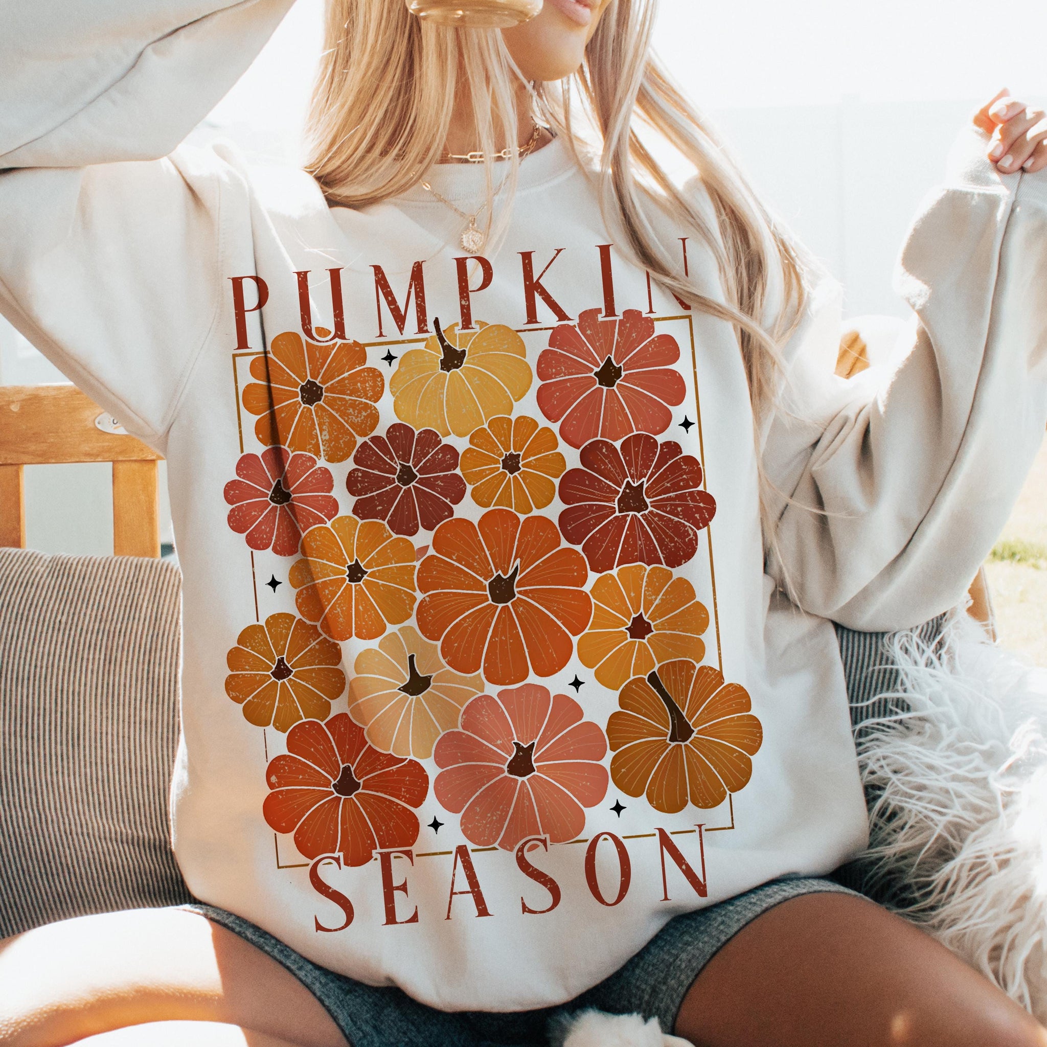 Pumpkin Season Png, Fall Png, Fall pumpkin Sublimation Shirt png, Pumpkin png, Thanksgiving png, Autumn png, Fall shirt, Pumpkins, boho png SCU