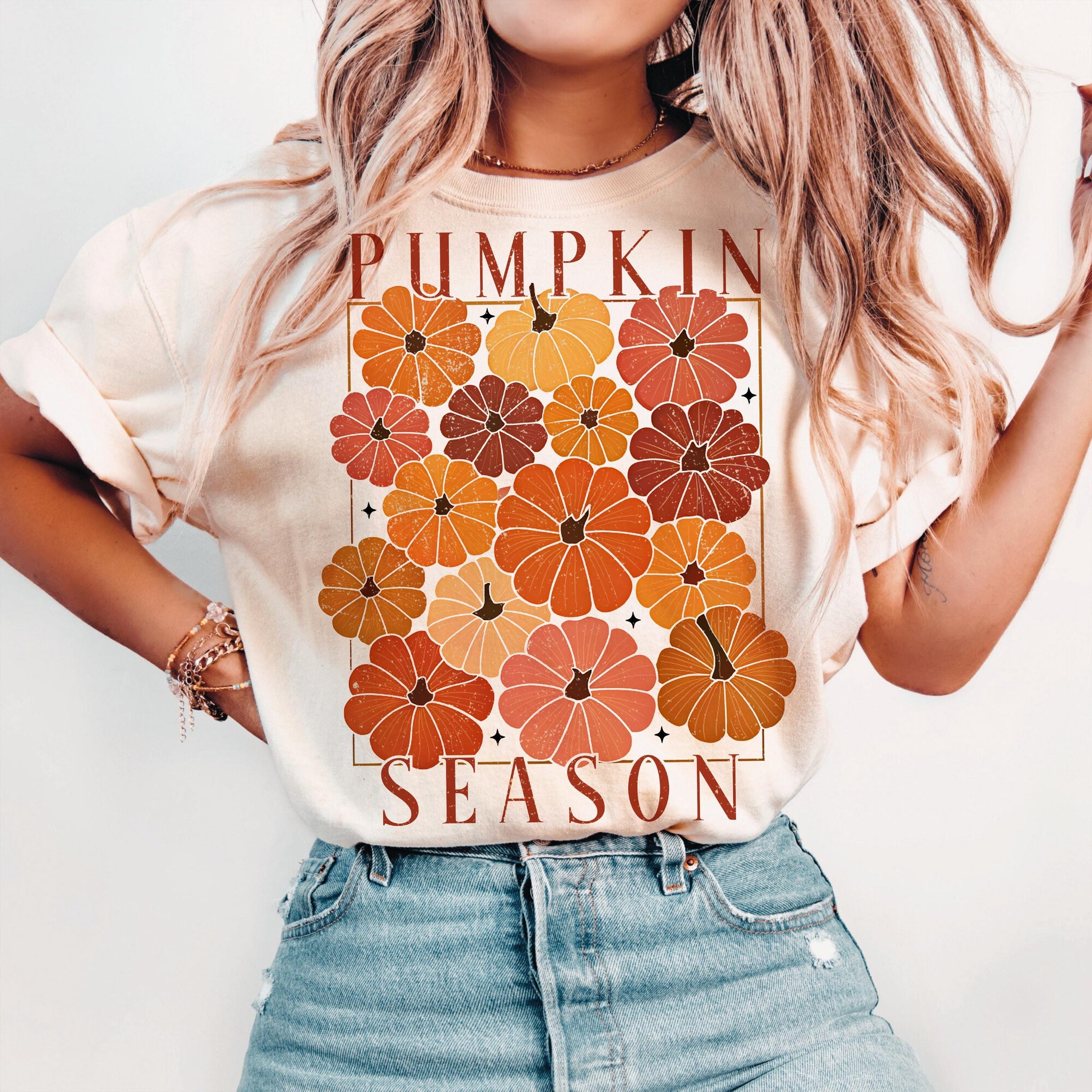 Pumpkin Season Png, Fall Png, Fall pumpkin Sublimation Shirt png, Pumpkin png, Thanksgiving png, Autumn png, Fall shirt, Pumpkins, boho png SCU