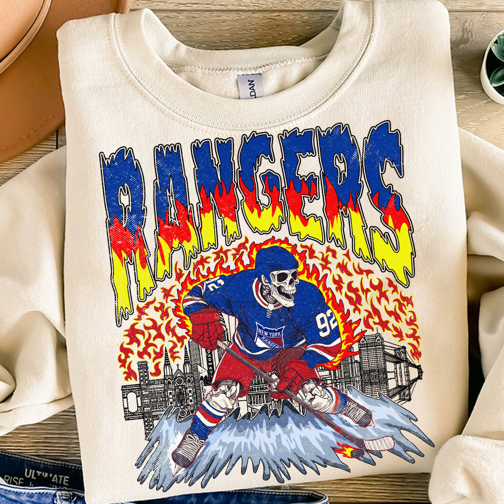 Ravens Ice Hockey PNG, Retro Vintage Skeleton Ice Sport Gift