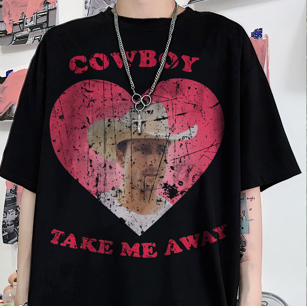 2 matRetro Cowboy take me away shirt, Glen Powell Tshirt, Powell Sweatshirt, Twisters With Glen Powell Retro Movie Poster Vintage Unisex Shirt, Trendy Shirt