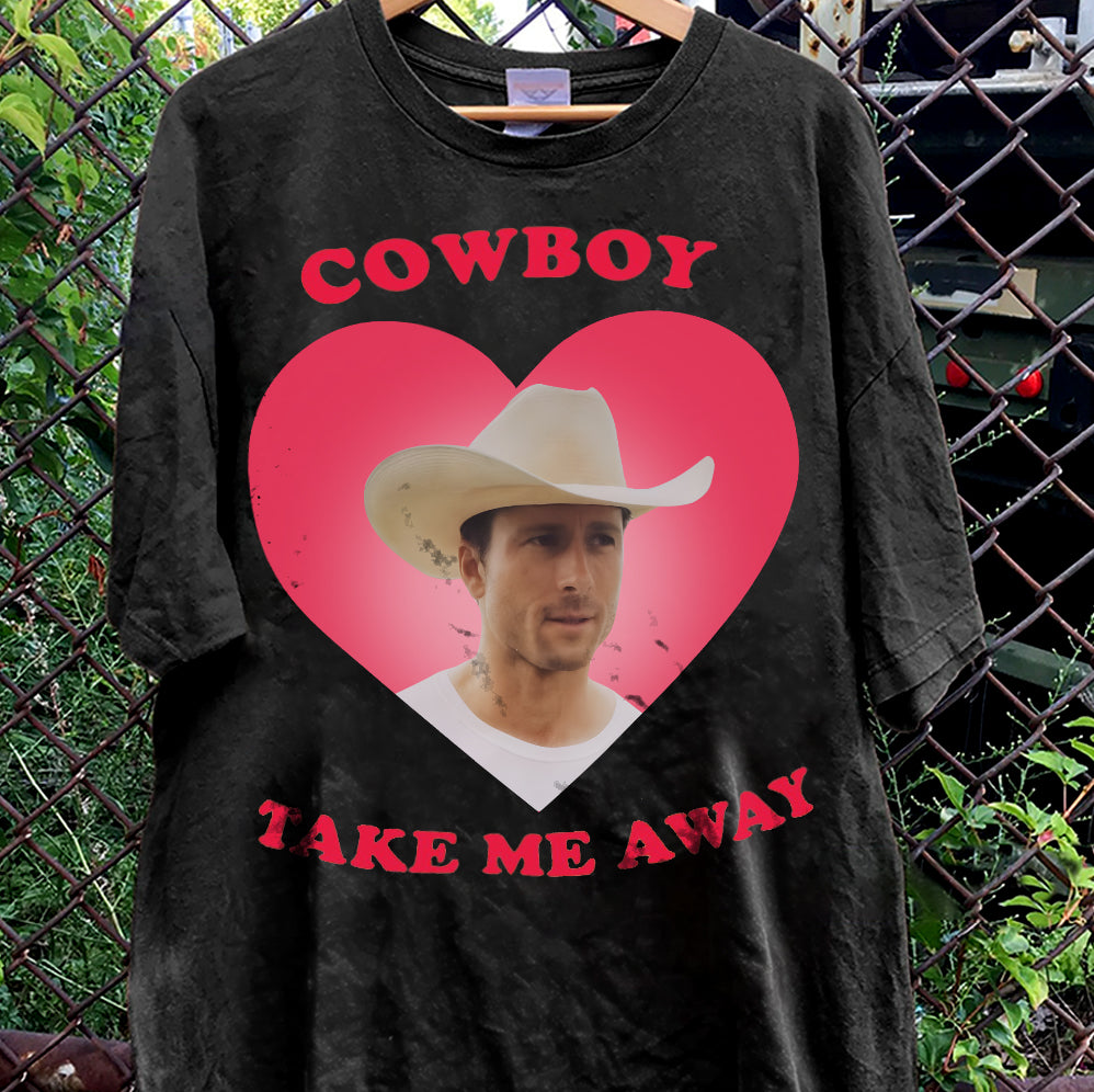 2 matRetro Cowboy take me away shirt, Glen Powell Tshirt, Powell Sweatshirt V2, Twisters With Glen Powell Retro Movie Poster Vintage Unisex Shirt, Trendy Shirt