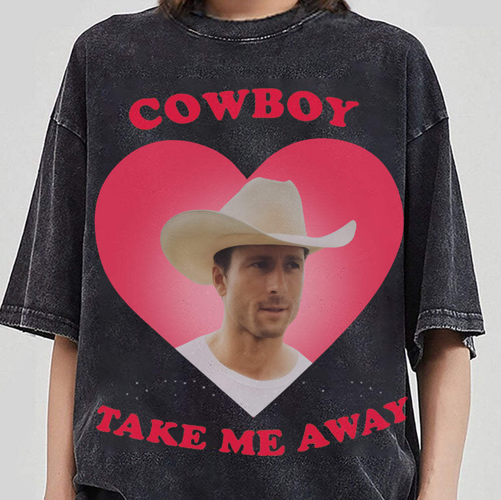 2 matRetro Cowboy take me away shirt, Glen Powell Tshirt, Powell Sweatshirt V2, Twisters With Glen Powell Retro Movie Poster Vintage Unisex Shirt, Trendy Shirt