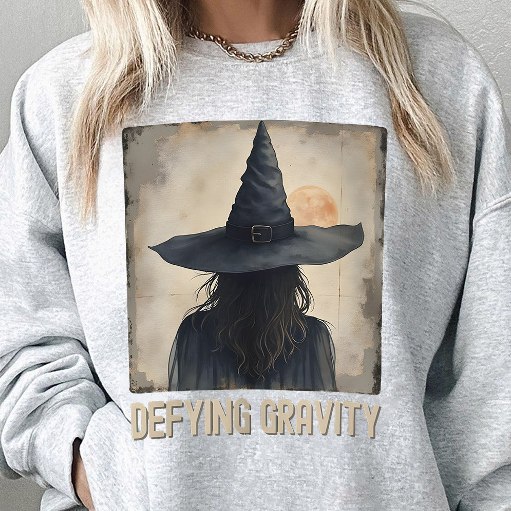 Retro Defying Gravity Unisex Heavy Blend Sweatshirt, Wicked Inspired Shirt, Broadway Lover Gift, Elphaba Inspired Sweatshirt