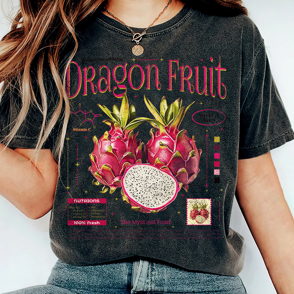 Retro Dragon Fruit png, Y2K Vintage Nostalgic 2000s Trendy Sweet Fruits Natural Lover