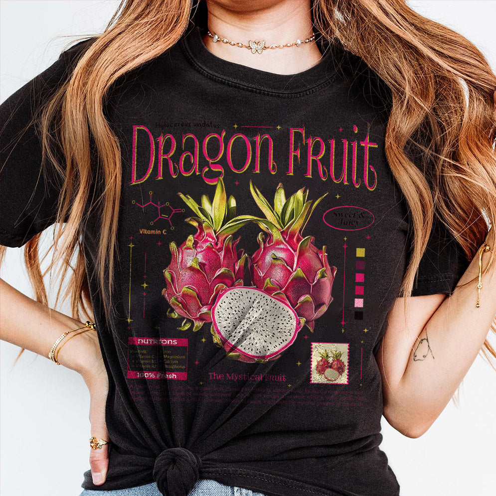 Retro Dragon Fruit png, Y2K Vintage Nostalgic 2000s Trendy Sweet Fruits Natural Lover