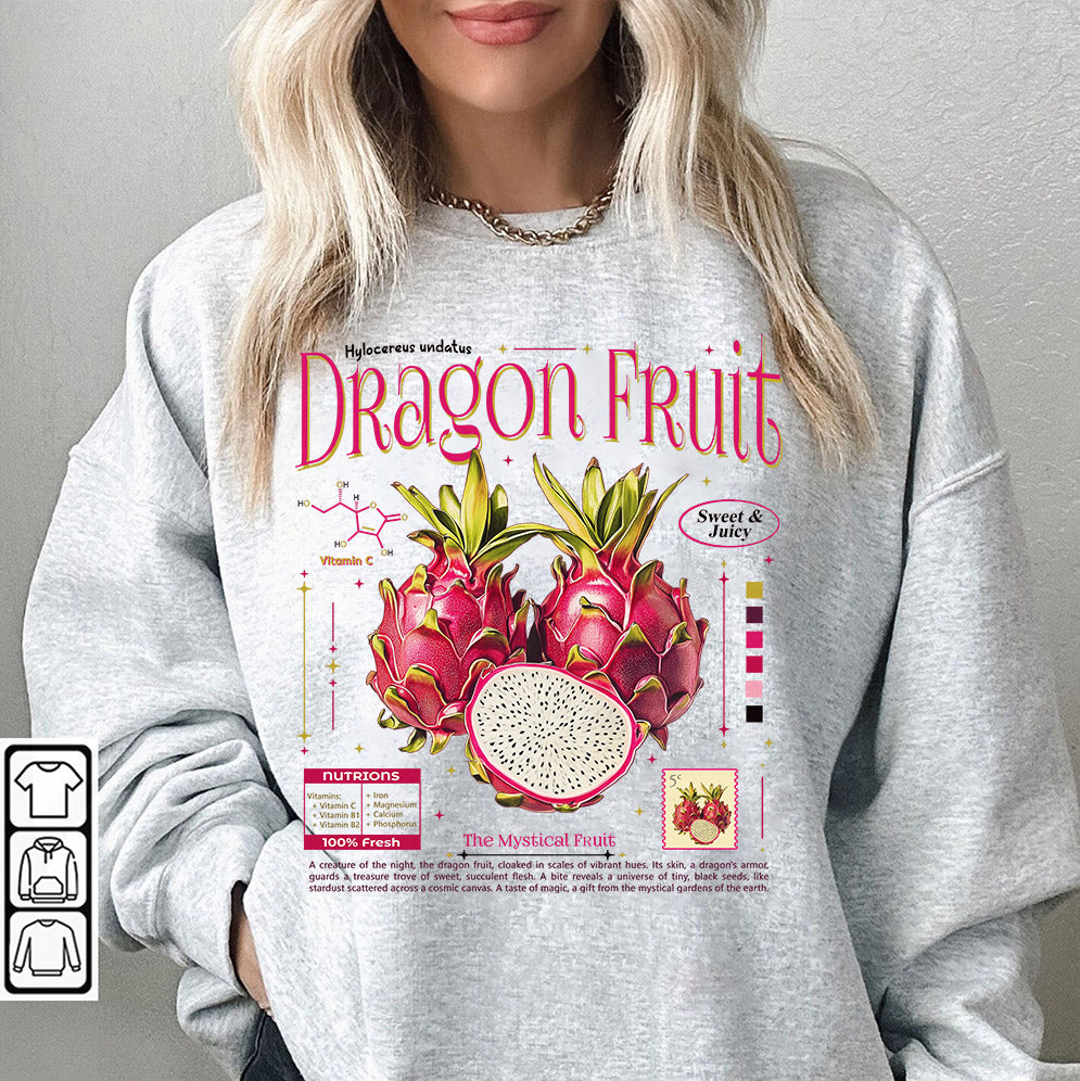 Retro Dragon Fruit png, Y2K Vintage Nostalgic 2000s Trendy Sweet Fruits Natural Lover